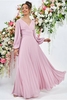Goddiva Balloon Sleeve Maxi Dress - Blush