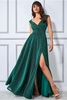 Goddiva Crossover Lurex Glitter Maxi Dress - Emerald
