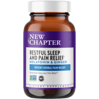 New Chapter Restful Sleep and Pain Relief: Melatonin & Ginger Herbal Supplement (30 count)