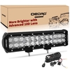 OEDRO? 12" 135W LED Light Bar Advanced 10D Fish Eyes Lens & Wiring Harness