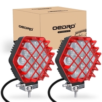 OEDRO? 2 x 5" 48W LED Light Bar,  Spot Light Pods Red Off-Road Driving Lights Fog Bumper Roof Light