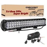 OEDRO? 20" 189W LED Light Bar Tri-Rows LED Light Pod Spot With Wiring Harness