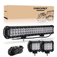 OEDRO? 20" 300W Tri-Row LED Light Bar + 2pcs 4" 27W Tri-Row Light Pod + Wiring Harness