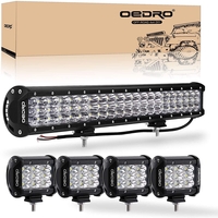 OEDRO? 20" 300W Tri-Row LED Light Bar with 4PCS 4" 27W Tri-Row LED Fog Lights