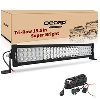 OEDRO? 20" 389W Tri-Row LED Light Bar Spot Work light + Wiring Harnes