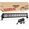 OEDRO? 22" 400W 28500LM Curved LED Light Bar Spot Light with Wiring Harness
