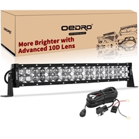 OEDRO? 22" 400W 28500LM Curved LED Light Bar Spot Light with Wiring Harness