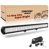 OEDRO? 31" 697W Tri-Row LED Light Bar Spot Flood Combo Light + Wiring Harness