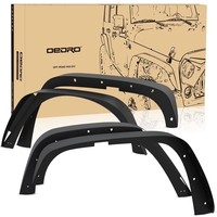 OEDRO? 4PCS Front & Rear Fender Flares for 2007-2018 Jeep Wrangler JK & JKU Unlimited (2/4 Door)