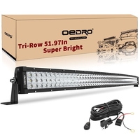 OEDRO? 52" 1337W Curved Tri-Rows LED Light Bar with Wiring Harness