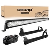 OEDRO? 52" 758W Tri-Row LED Light Bar for 2007-2018 Jeep Wrangler JK & Mounting Bracket & Wiring Harness