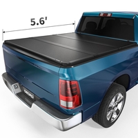 OEDRO? 5.6ft Hard Tri-fold Tonneau Cover for 2009-2021 Dodge Ram 1500 Classic & New,  w/o RamBox