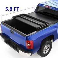 OEDRO? 5.8" Soft Tri-fold Tonneau Cover for 2007-2013 Chevy Silverado/GMC Sierra 1500 (Only Crew Cab)