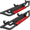 OEDRO? 6" Running Boards for 2007-2018 Jeep Wrangler JK 2 Door,  Black Red Powder Coated Nerf Bar