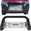 OEDRO? Bull Bar Brush Pusher Bumper for 2019-2022 Dodge Ram 1500 New Body,  w/Silver Skid Plate & Light Mount