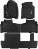 OEDRO? Floor Mats 3 Row Liner Set for 2021 2022 Chevrolet Suburban/GMC Yukon XL with 2nd Row Bench Seats