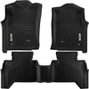 OEDRO? Floor Mats for 2005-2015 Toyota Tacoma Double Cab,  Custom Fit Front & 2nd Seat 2 Row Floor Liner Set