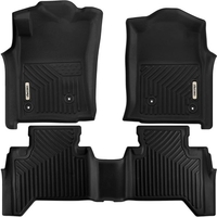 OEDRO? Floor Mats for 2005-2015 Toyota Tacoma Double Cab,  Custom Fit Front & 2nd Seat 2 Row Floor Liner Set