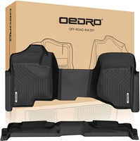 OEDRO? Floor Mats for 2007-2013 Silverado/Sierra 1500 2007-2014 Silverado/Sierra 2500/3500 HD,  Unique Black TPE All-Weather Guard Full Set Liners