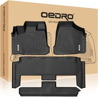 OEDRO? Floor Mats for 2008-2020 Dodge Grand Caravan/Chrysler Town & Country , Unique Black TPE All-Weather Guard 3 Row Full Set Liners