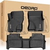 OEDRO? Floor Mats for 2008-2021 Nissan Frontier Crew Cab, Black TPE All Weather Guard Full Set Car Mats