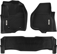 OEDRO? Floor Mats for 2012-2016 Ford F-250/F-350/F-450 Crew Cab,  Custom Fit Front & 2nd Seat 2 Row Liner Set
