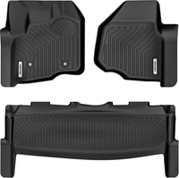 OEDRO? Floor Mats for 2012-2016 Ford F-250/F-350/F-450 SuperCrew/Crew Cab,  Black TPE All-Weather Guard Liner Set