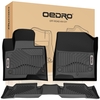 OEDRO? Floor Mats for 2013-2018 Hyundai Santa Fe,  Black TPE All Weather Front & Rear Full Set Floor Liners