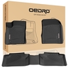 OEDRO? Floor Mats for 2013-2020 Jeep Grand Cherokee/Dodge Durango,  Unique Black TPE All-Weather Guard Full Set Liners