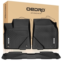 OEDRO? Floor Mats for 2014-2019 Toyota Highlander,  Unique Black TPE All-Weather Guard Full Set Liners