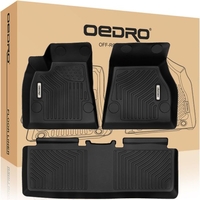 OEDRO? Floor Mats for 2015-2020 Tesla Model S,  Unique Black TPE All-Weather Guard Full Set Liners