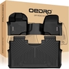 OEDRO? Floor Mats for 2015-2021 Ford F150 SuperCrew Cab, Unique Black TPE All Weather Guard Full Set Liners
