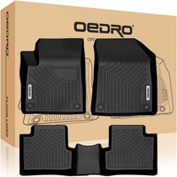 OEDRO? Floor Mats for 2015-2021 Jeep Cherokee,  Black TPE All-Weather Guard Custom Liners