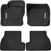 OEDRO? Floor Mats for 2016 2017 2018 Ford Focus,  Black TPE All-Weather Guard 2 Row Liner Set