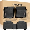 OEDRO? Floor Mats for 2016-2017 Toyota Tacoma Double Cab - Automatic,  Unique Black TPE All-Weather Guard Floor Liners