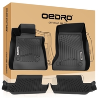 OEDRO? Floor Mats for 2016-2020 Chevrolet Camaro,  Unique Black TPE All-Weather Guard Full Set Liners
