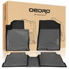 OEDRO? Floor Mats for 2016-2020 KIA Optima/2015-2019 Hyundai Sonata,  Unique Black TPE All-Weather Floor Liners