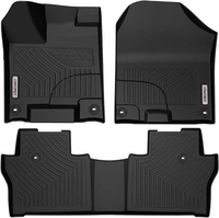 OEDRO? Floor Mats for 2016-2021 Honda Pilot,  Unique Black TPE All-Weather Guard Front,  Rear,  Full Set Liners