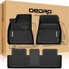 OEDRO? Floor Mats for 2017-2021 Tesla Model 3,  Unique Black TPE All-Weather Guard Front Rear Liners