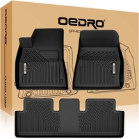 OEDRO? Floor Mats for 2017-2021 Tesla Model 3,  Unique Black TPE All-Weather Guard Front Rear Liners