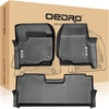 OEDRO? Floor Mats for 2017-2022 Ford F-250 / F-350 Super Duty Crew Cab, Unique Black TPE All-Weather Guard Full Set Liners