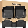 OEDRO? Floor Mats for 2018-2021 Toyota Tacoma Double Cab ONLY,  Black TPE All-Weather Guard Full Set Liners