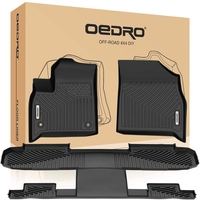 OEDRO? Floor Mats for 2018-2022 Chevrolet Traverse,  Unique Black TPE All-Weather Guard Full Set Liners