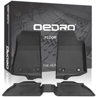 OEDRO? Floor Mats for 2018-2022 Jeep Wrangler JL JLU 4-Door,  Black TPE All Weather Guard Full Set Liners