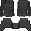 OEDRO? Floor Mats for 2019-2021 Ford Ranger Supercrew Cab,  Black TPE All-Weather Guard Full Liner Set