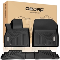 OEDRO? Floor Mats for 2020-2022 Kia Telluride,  Unique Black TPE All-Weather Guard Full Set Liners