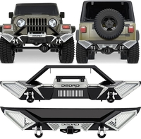 OEDRO? Front and Rear Bumper for 1997-2006 Jeep Wrangler YJ TJ LJ,  w/D-Rings & Winch Plate Mounting