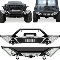 OEDRO? Front and Rear Bumper for 2007-2018 Jeep Wrangler JK & Unlimited JKU (2/4 Doors),  w/D-Rings & Winch Plate Mounting