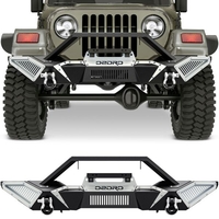 OEDRO? Front Bumper for 1997-2006 Jeep Wrangler TJ LJ,  w/D-Rings & Winch Plate Mounting & Paintable Armor