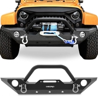 OEDRO? Front Bumper for 2007-2018 Jeep Wrangler JK & Unlimited with Winch Plate Mounting & 2 D-Rings,  Rock Crawler Star Guardian Design